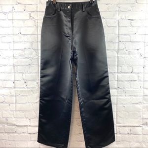 Tower Hill black high waisted satin pants